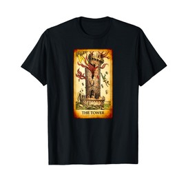 The Tower Vintage Tarot Card T-Shirt