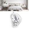 Melting Clock Plastic Retro Decorative Electroplated Metal Paint Desk Table