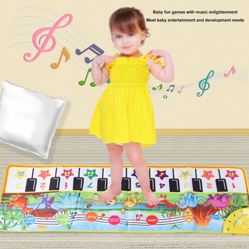 Baby Piano Keyboard Mat Improve Coordination Folding Educational Baby Musical
