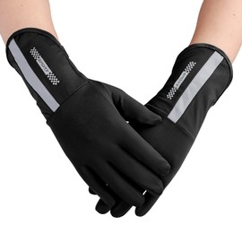 Summer Breathable Thin Elastic Gloves for Women Girls Cool Ice Silk Sun Protection Driving Gloves Extended Sleeves Cycling Gloves Anti-Skid Full Finger Touch Screen Gloves for Biking Hiking Fishing