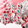Merture Reversible Christmas Wrapping Paper Roll - Mini Roll -