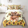 Feelyou Cute SlothSlothSunflower Bed Set Includes Comforter, Sheet Set, Pillowcases