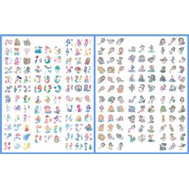 68 Sheets, 204 pcs Mermaid Kids Temporary Tattoo Stickers for Girls. Tattoo Stickers for Party Favors, Decorations, Birthday.