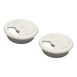 Tapon Pasacables Blanco Guía Pasa Cable Para Escritorio 2 Pz