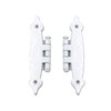 T Tulead White H-Shape Hinges Flush Mount Furniture Cabinet Door