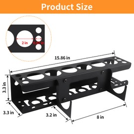 Fardtry Caulking Gun Holder, Metal Caulk Tube Storage Rack, Wall Mount Caulking Tools Organizer for Garage, Workshop and Work Van