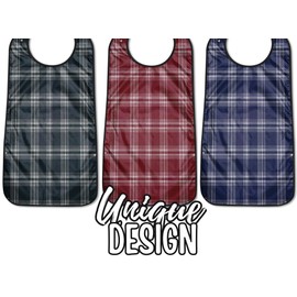 InnoBeta Adult Bibs, Ideal Gifts for Men - Washable, Waterproof Clothing Protector with Optional Crumb Catcher - Pattern