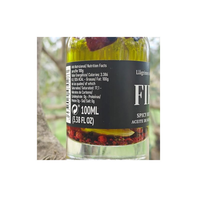 Llagrimes del Canigo. Fire. Spicy Extra Virgin Olive Oil. 100ml