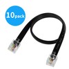 RIIEYOCA 50cm Short RJ12 Straight Wired Cable 6P6C Male to
