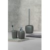 WENKO 20019100 Bicchiere porta soazzolino in ceramica Faro grigio, Ceramica,