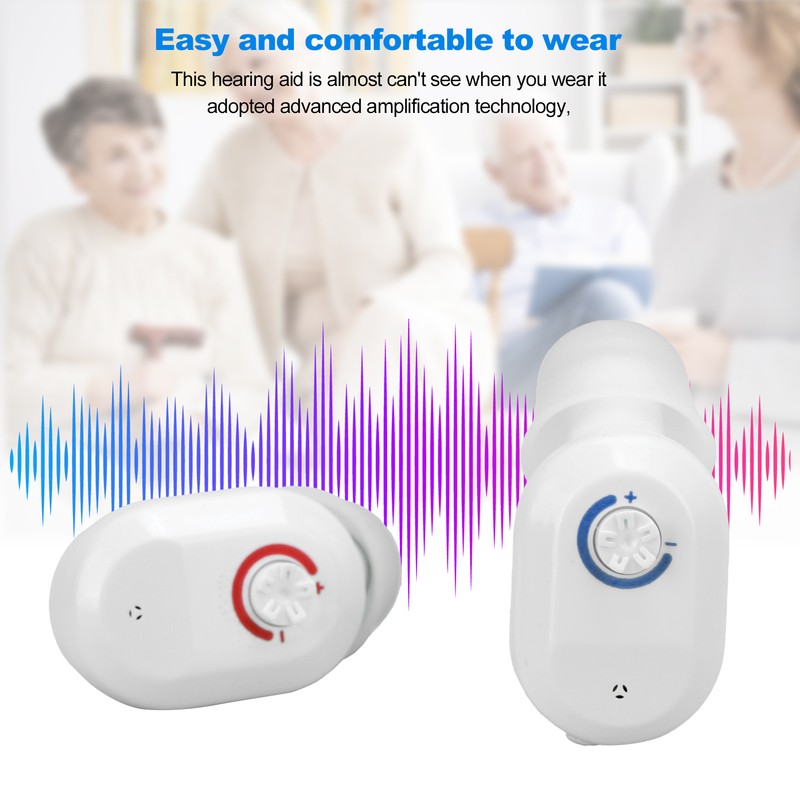 Double Direct Charging Hearing Aid Earphone Ear Aid White Layered