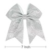 7" Large Glitter Cheer Hair Bows Clip for Girls and