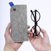Pebipoo 3 Pcs Felt Eyeglass Case Soft Slip In Glasses