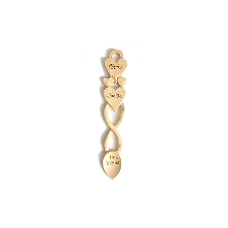 Two Hearts in One Love Spoon (Light Coloured) - Free