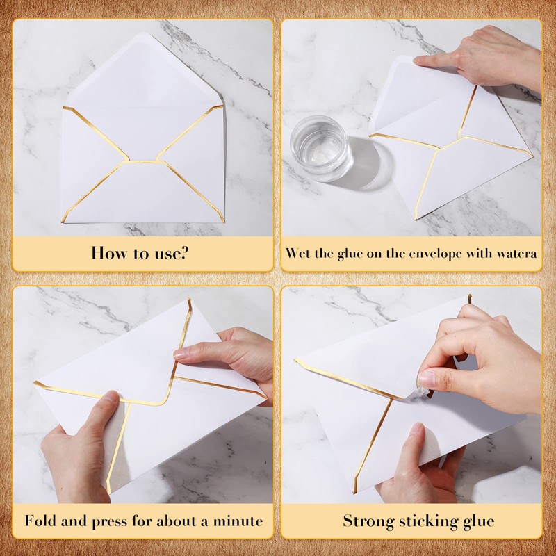 Teling 100 Pack 5 x 7 Envelope Invitations A7 V