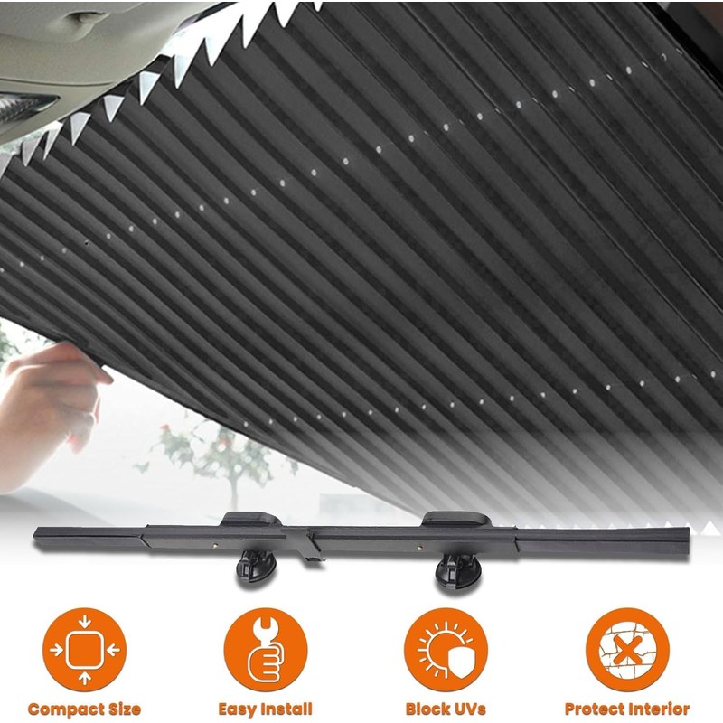 Retractable Windshield Shade for Car, Sun Visor Protector Blocks 99%