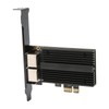 PCIe Network Card 2.5Gbps Dual Port Gold Plated Pin Aluminium