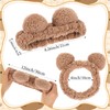 Wanmu 2Pcs Spa Headbands for Women Girls, Cute Fluffy Bear
