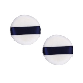 FOMIYES 2pcs Soft Round Powder Puff Cosmetics Tool Dual Sided for Loose Powder Gentle Skin for Quick and Easy Application