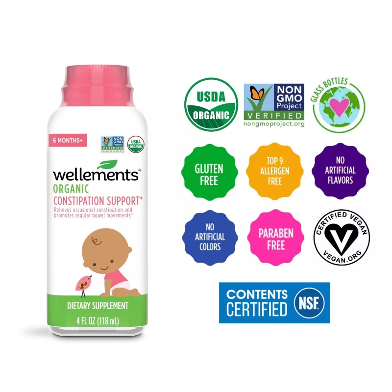 Wellements Organic Prune Constipation Relief for Kids Pack of 2