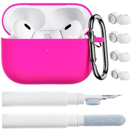 ORNARTO 4 en 1 Funda para AirPods Pro  Compatible con Estuches de AirPods Pro 1 y 2 Incluye Limpiador, Carcasa de Silicona Líquida con Tapones y...   