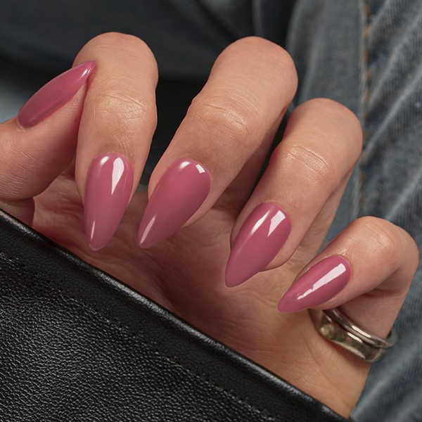 SXVME Plum Press On Nails Almond - Acrylic Press On