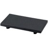 J-kitchens 873019 ABS Mini Sushi Plate, Black, Clear, 5.9 inches