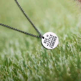Anlive Sisters Necklace Big Little Forever Necklace Best Friends Jewelry for Women, Metal