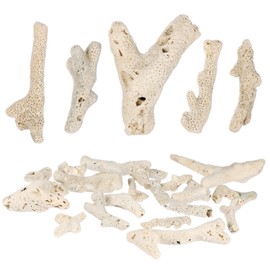 IMIKEYA 3-10cm 500g Crushed Coral for Freshwater Saltwater Aquarium Natural Coral Stone for Fish Tank Filters Aquarium