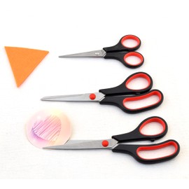 eZthings Scissors Set for Home Crafts and Arts or Office Cutting Projects (Multipurpose Scissors)