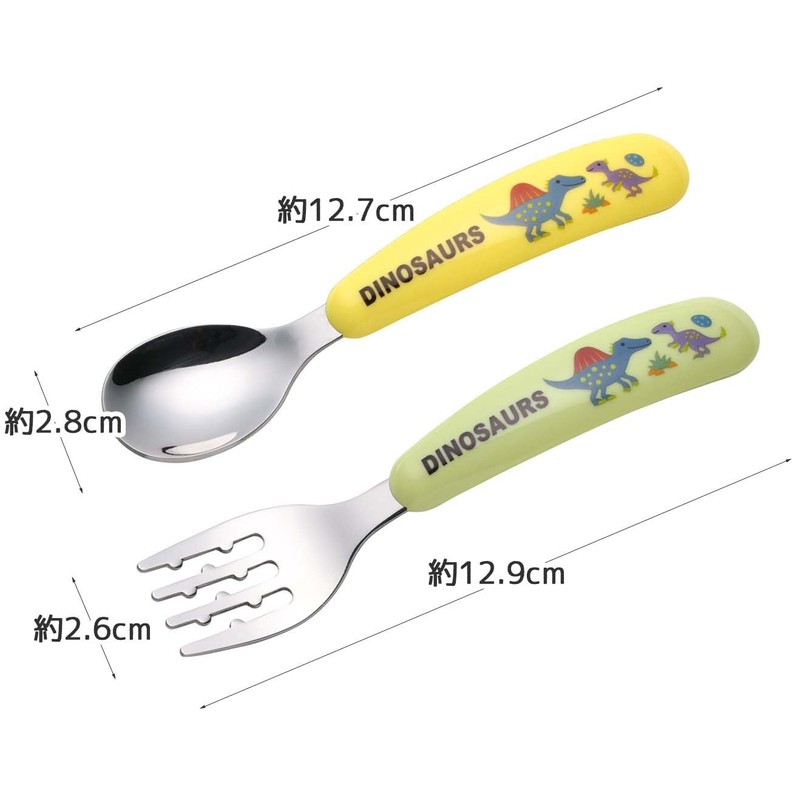 Skater SFBS1-A Spoon Fork Set, Children, Stainless Steel, Baby Food,