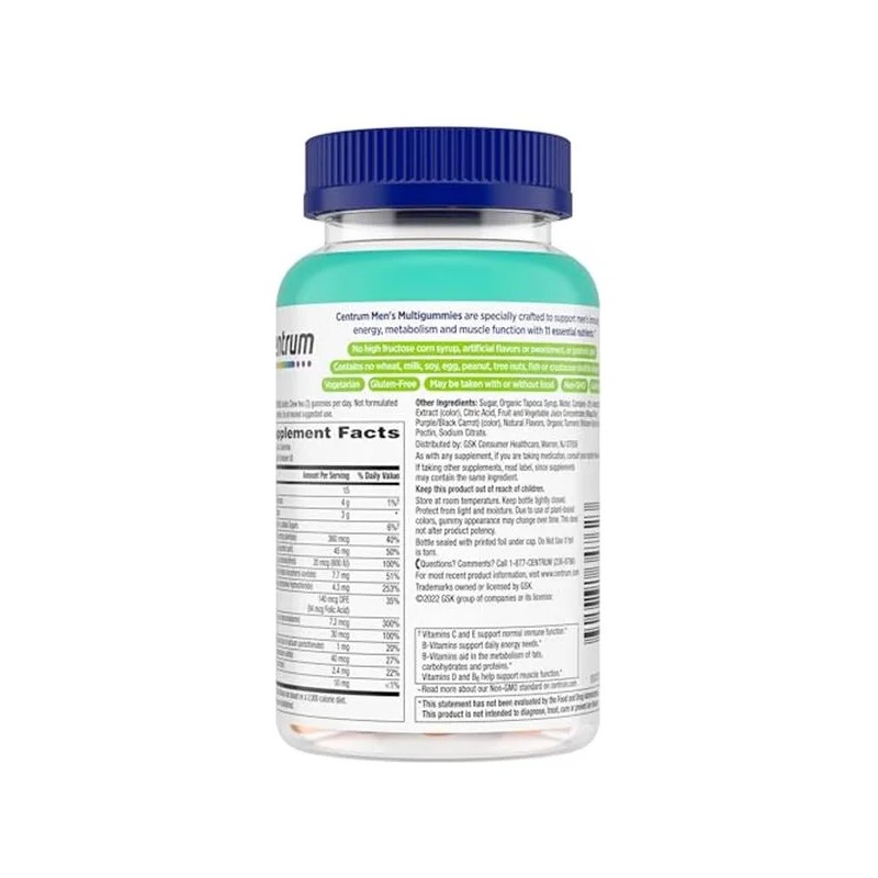 Centrum Gominolas Multivitamínicas Hombre 100 Unidades