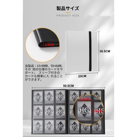 HG CHASING TRIBE Card Files Trading Card Holder Trading Card Holder Trading Card Binder Surface Waterproof and Abrasion Resistant Clip 9 Pockets, Holds 360 Sides, Large Capacity, Card Albums, Seal