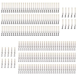 JRready ST6240 D-SUB Connector Crimp Stamped and Formed Gold Plated Terminal DB9 Connector Crimping 100pcs Pins and 100pcs Socket