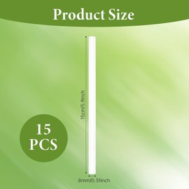 15 Stück Wick Luftbefeuchter,15 cm Generisch Docht Ersatz Luftbefeuchter Sticks,Ersatz-Luftbefeuchter Filter Baumwolle Nachfüllung,für Schlafzimmer Luftbefeuchter,Aroma Diffusor im Büro(weiß)