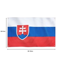 Runesol Slovakia Flag, 91 x 152 cm (3 x 5 ft), 4 Eyelets, Slovakia National Flag, Premium Flags for Indoor and Outdoor Use, Vibrant Colours, Epiphany
