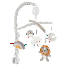 Musical Cot Mobile with Plush Dolls Clip On Baby Crib Mobile with Soft Cover Cute Hanging Crib Toys Soothing Baby Crib Toy Attractive Baby Nursery Mobile Decor Gift for Newborn 0-12 Months