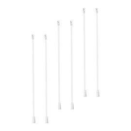 Ipetboom 6Pcs Blind Wands, Vertical Wand Control Handle Stick Clear Window Blind Rod with Hooks and Grips Vertical Blinds Replacement Parts Blind Opener Accessory, White