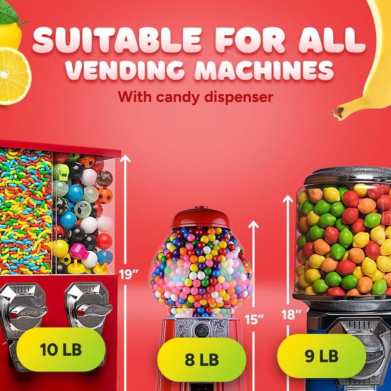 Mini Gumballs 0.5 inch 13mm - Gum Balls for Gumball