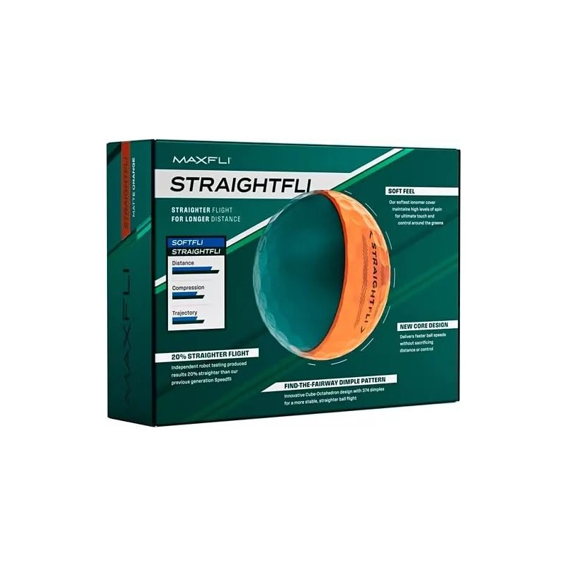 2025 Maxfli Golf Balls, Straightfli Golf Balls, Straight Fly, Non-Bendable