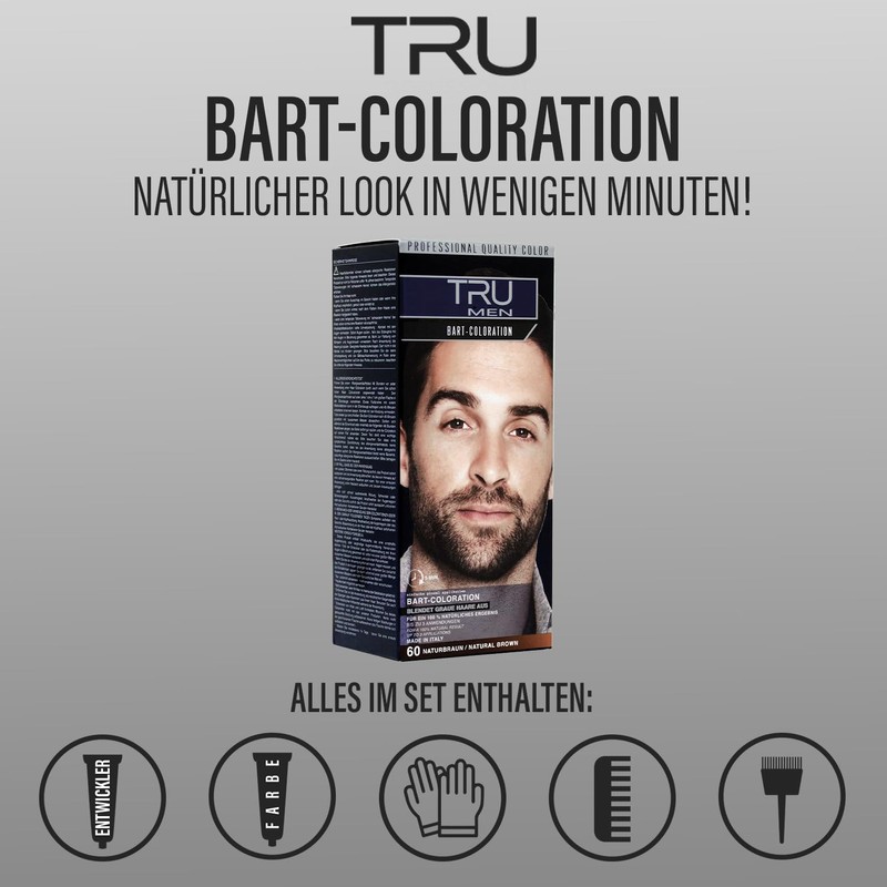 Tru Men Professional Beard Colouration Dye 30 ml