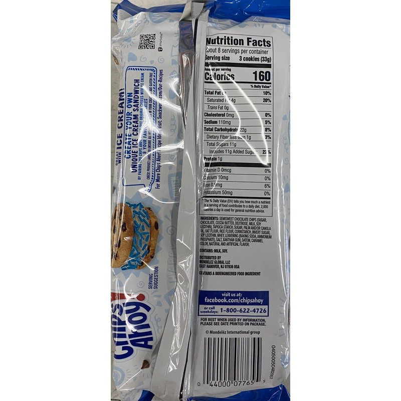 NABISCO Chips Ahoy! GLUTEN FREE ORIGINAL Chocolate Chip Cookies 9.31