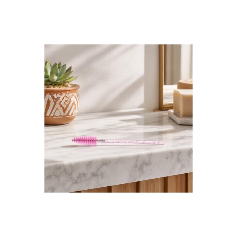 Cosmetic Brush 10 Cm 50 Unidades Cepillo Pesta?as | Rosado,
