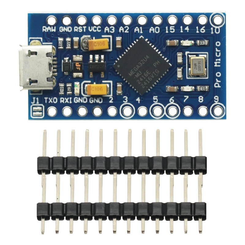 2 Pack Micro/Type-C USB ATMEGA32U4 Module 5V 16MHz Development Board