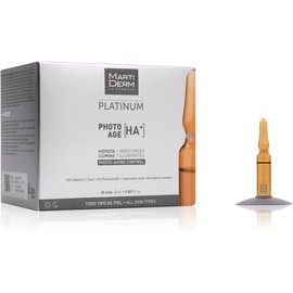 MartiDerm Photo-age Ampolletas faciales super hidratantes. 15% Vitamina C + Proteoglicanos + Repair Complex + Vitamina F. Hidrata, reafirma, Ilumina. Reduce arrugas y flacides - 30 ampolletas
