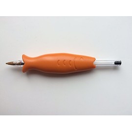 Penline THE WRITING FISH. Grip ergonomically designed in the UK as an aid for people with arthritis, grip difficulties, writer's cramp and other writing syndromes. Black ink.