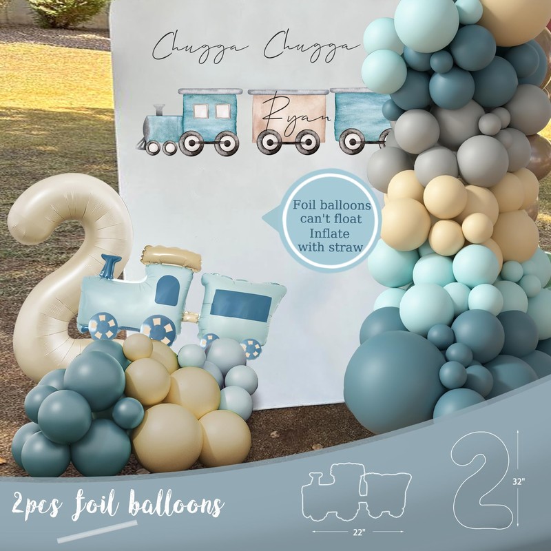 Chugga Chugga Two Two Birthday Decotations, Train 2nd Birthday Party