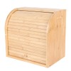 WANLECY Bamboo Bread Box, 2 Layer Bread Bin for Kitchen