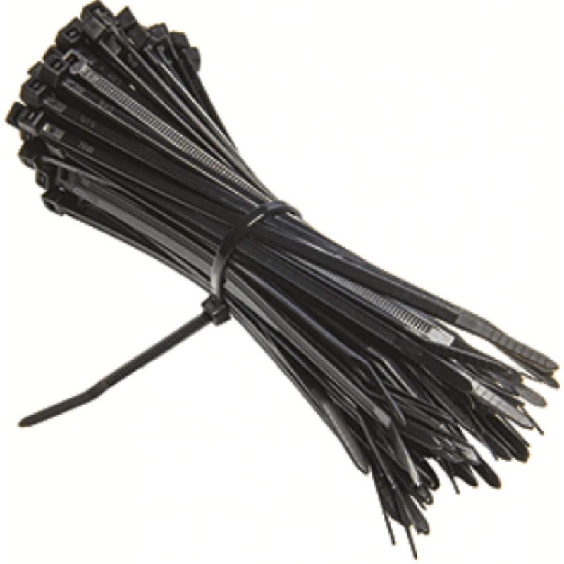 EXCALIBUR - 100 Pack - Heavy Duty Black Cable Tie