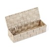 wm Homebase Woven Storage Basket Polypropylene Bathroom Basket with Lid